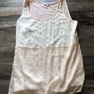 EXPRESS Tank top size small. Pink and white with sequin